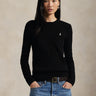 RALPH LAUREN-Maglia a Trecce in Misto Cashmere Nero-TRYME Shop