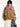 Bomber in Maglia Bouclè con Pelliccia Removibile Cammello