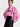 Camicia con Fiocco e mManiche a Sbuffo Rosa