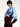 Camicia con Fiocco e Maniche a Sbuffo Blu