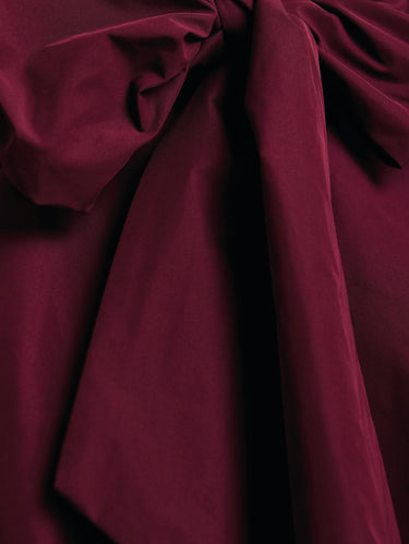 Abito Midi a Trapezio con Fiocco Bordeux
