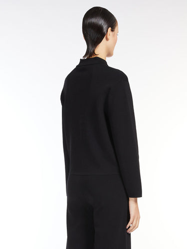 Boxy Jacke mit Hemdkragen Kiota Schwarz