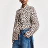 ESSENTIEL ANTWERP-Camicia Oversize Maculata con Fiocco Beige-TRYME Shop