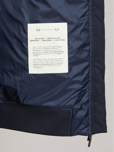 Bomberjacke aus Twill, wasserabweisend, wattiert, blau