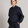 MAX MARA MM-Bomber in Twill Anti Goccia Imbottito Blu-TRYME Shop