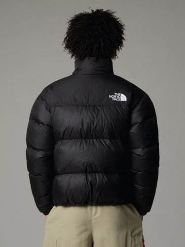 Black Shiny Ripstop Retro Nuptse Jacket