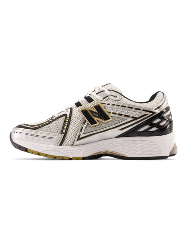 Dames Retro Running Sneakers 1906R Wit/Zwart/Goud