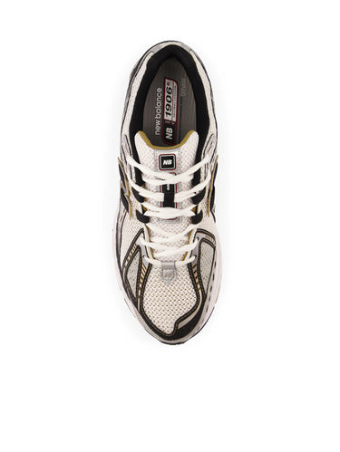 Dames Retro Running Sneakers 1906R Wit/Zwart/Goud