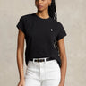 RALPH LAUREN-T-shirt Girocollo in Cotone Nero-TRYME Shop