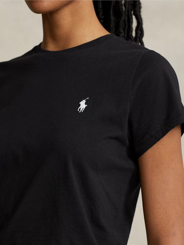 T-shirt Girocollo in Cotone Nero