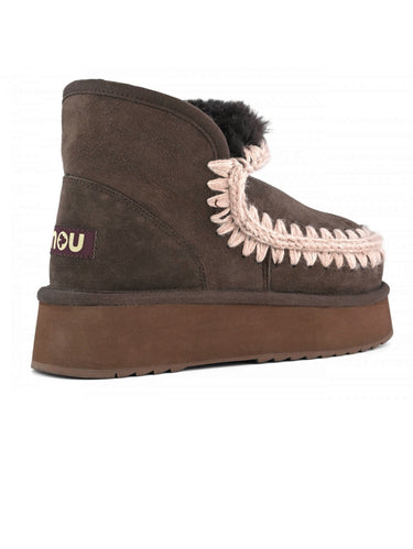 Stivaletto in Montone Mini Eskimo Platform Mocha