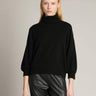 MAX MARA MM-Maglia Collo Alto Cropped Testa Nero-TRYME Shop