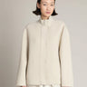 MAX MARA MM-Giacca Bomber in Panno di Misto Lana Panna-TRYME Shop