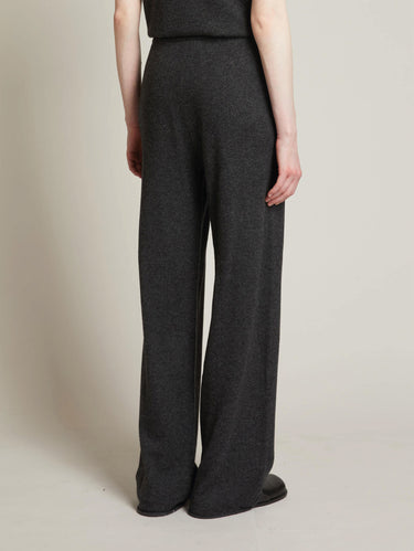 Pantaloni in Maglia di Misto Cashmere Antracite
