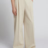 MAX MARA MM-Pantaloni in Jersey di Cotone Piquet Crepe Avorio-TRYME Shop