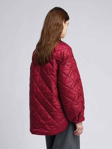 Gepolsterte Overshirt aus Luxepad Rot