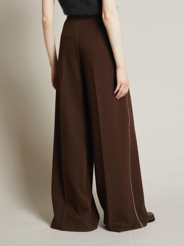 Pantaloni Ampi con Doppia Pinces Testa Moro