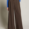 MAX MARA MM-Pantaloni in Jersey con Gamba Larga e Pieghe Testa di Moro-TRYME Shop