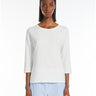 MAX MARA MM-T-shirt Girocollo con Manica Tre Quarti Moritz Bianco-TRYME Shop