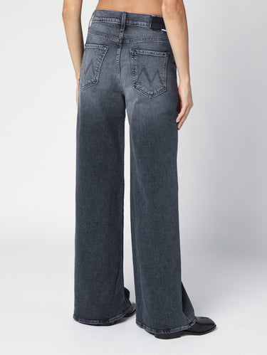 Palazzo-Jeans mit hohem Bund in Grau