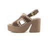 MOU-Sandali con Zeppa in Raffia Marrone-TRYME Shop