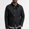 BARBOUR-Giacca in Cotone Cerato con Imbottitura Reelin Wax Salvia-TRYME Shop