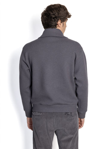 Bomber en maille de laine mauve