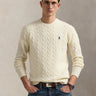 RALPH LAUREN-Maglia Girocollo in Misto Cashmere Crema-TRYME Shop