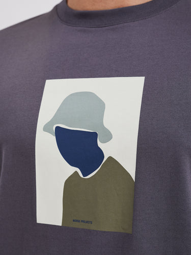 T-Shirt mit Siebdruck Grau