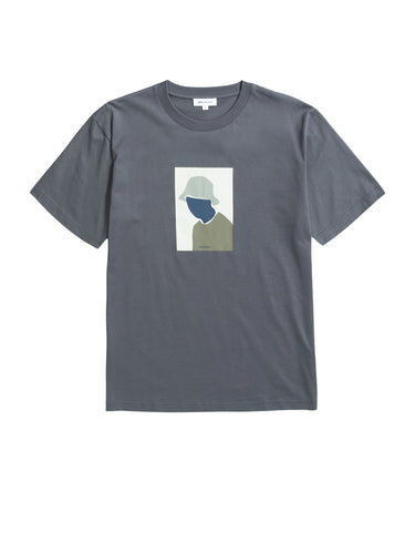 T-Shirt mit Siebdruck Grau