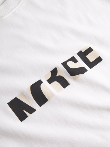 T-Shirt mit Siebdruck-Logo Weiß