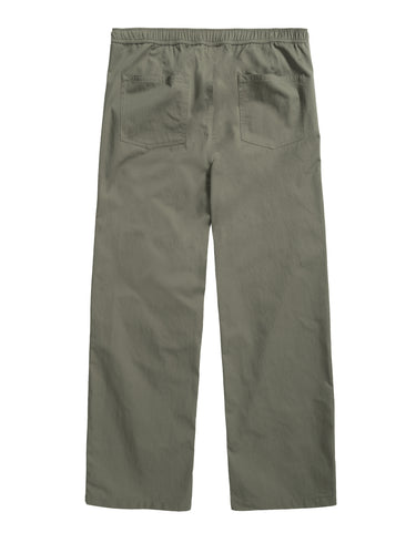 Hose mit Kordelzug aus Micro-Twill Grün