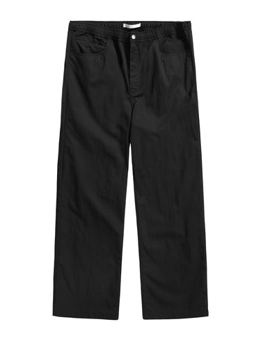 Hose mit Kordelzug aus Micro-Twill Schwarz
