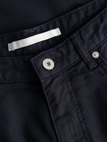 Blue Relaxed Cotton Twill Shorts
