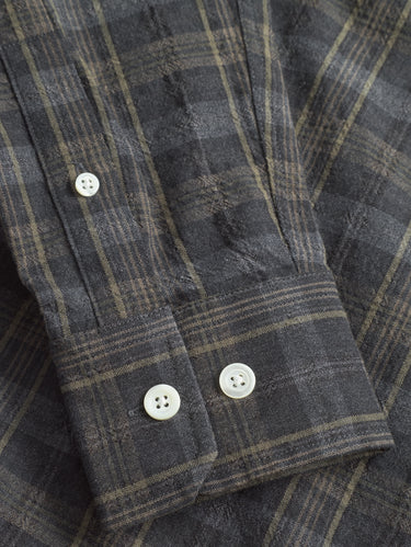Flannel Check Shirt Charcoal