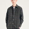 NORSE PROJECTS-Camicia a Quadri in Flanella Carbone-TRYME Shop