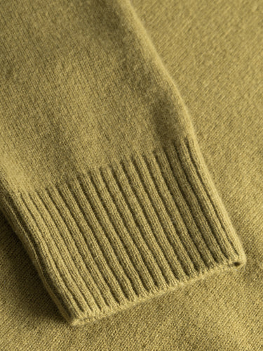 Polo in Maglia di Lana Merinos Verde