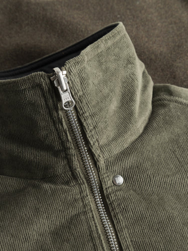 Jacket in Velvet and Wool Ivy Green