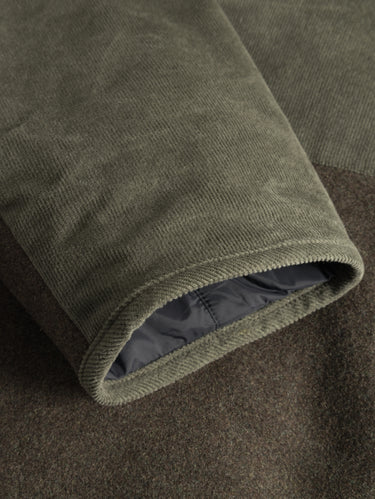 Jacket in Velvet and Wool Ivy Green