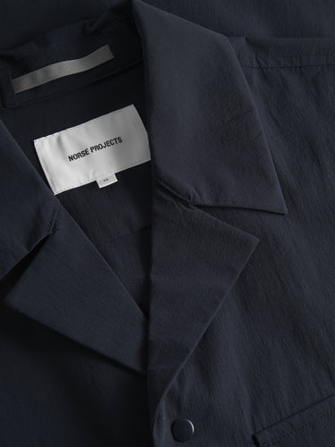 Overshirt mit Falten-Taschen Blau