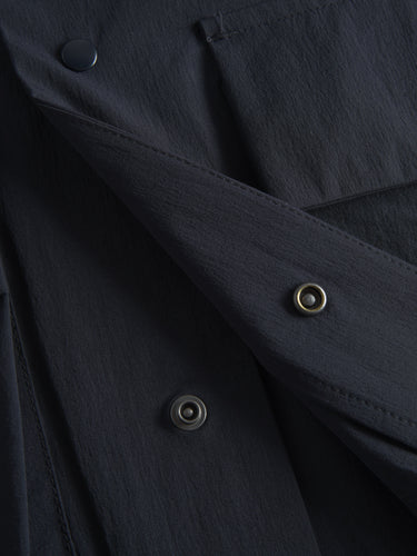 Overshirt mit Falten-Taschen Blau