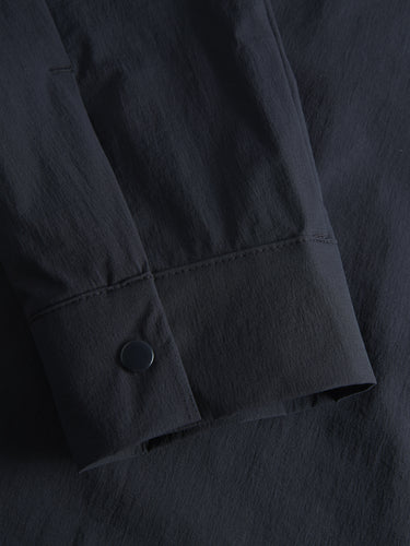 Overshirt mit Falten-Taschen Blau