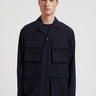 NORSE PROJECTS-Overshirt con Tasche a Soffietto Blu-TRYME Shop