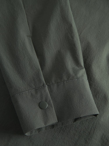 Overshirt mit Falten-Taschen Grün
