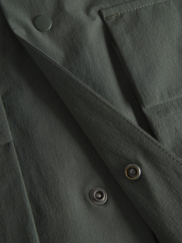 Overshirt mit Falten-Taschen Grün