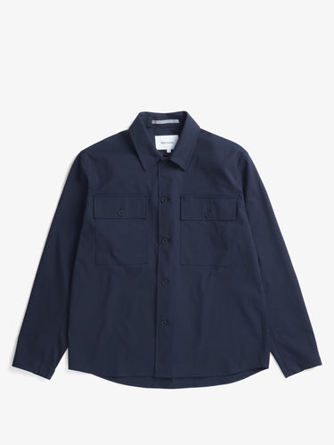 Overshirt aus elastischem Twill mit Solotex Blau