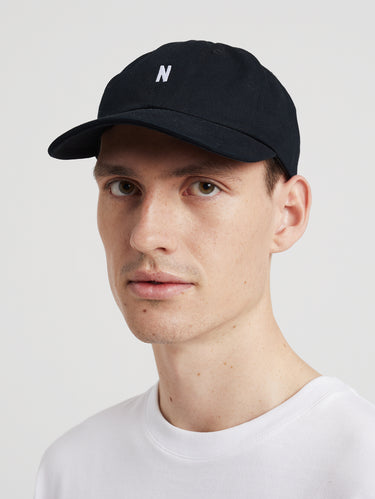 Cappello con Visiera in Cotone Blu