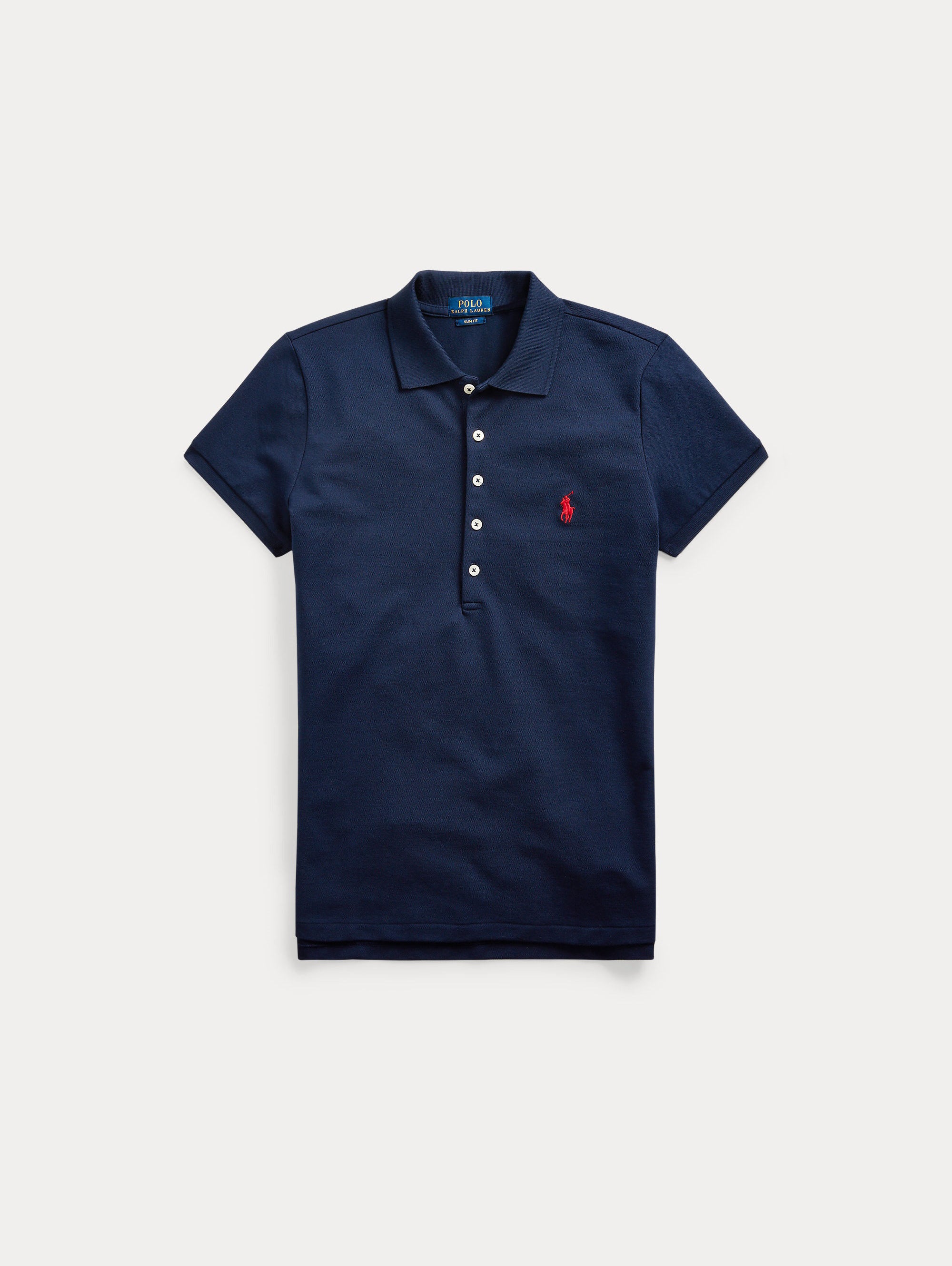 Blue Slim Fit Short Sleeve Polo Shirt