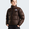 THE NORTH FACE-Giacca Retro Nuptse Squadrato da Donna Marrone-TRYME Shop