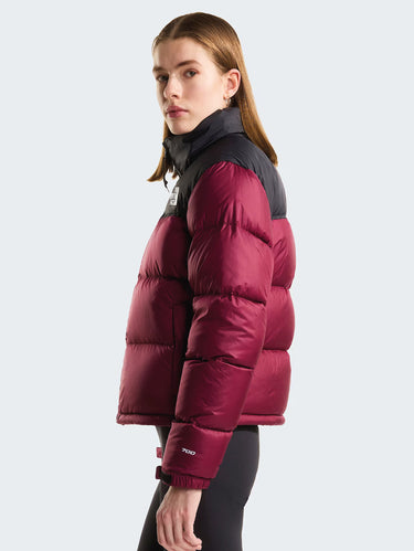 Women's Retro Nuptse Cropped Jacket Burgundy